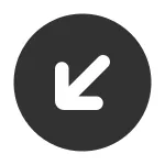 Arrow Down Left Circle SVG Icon